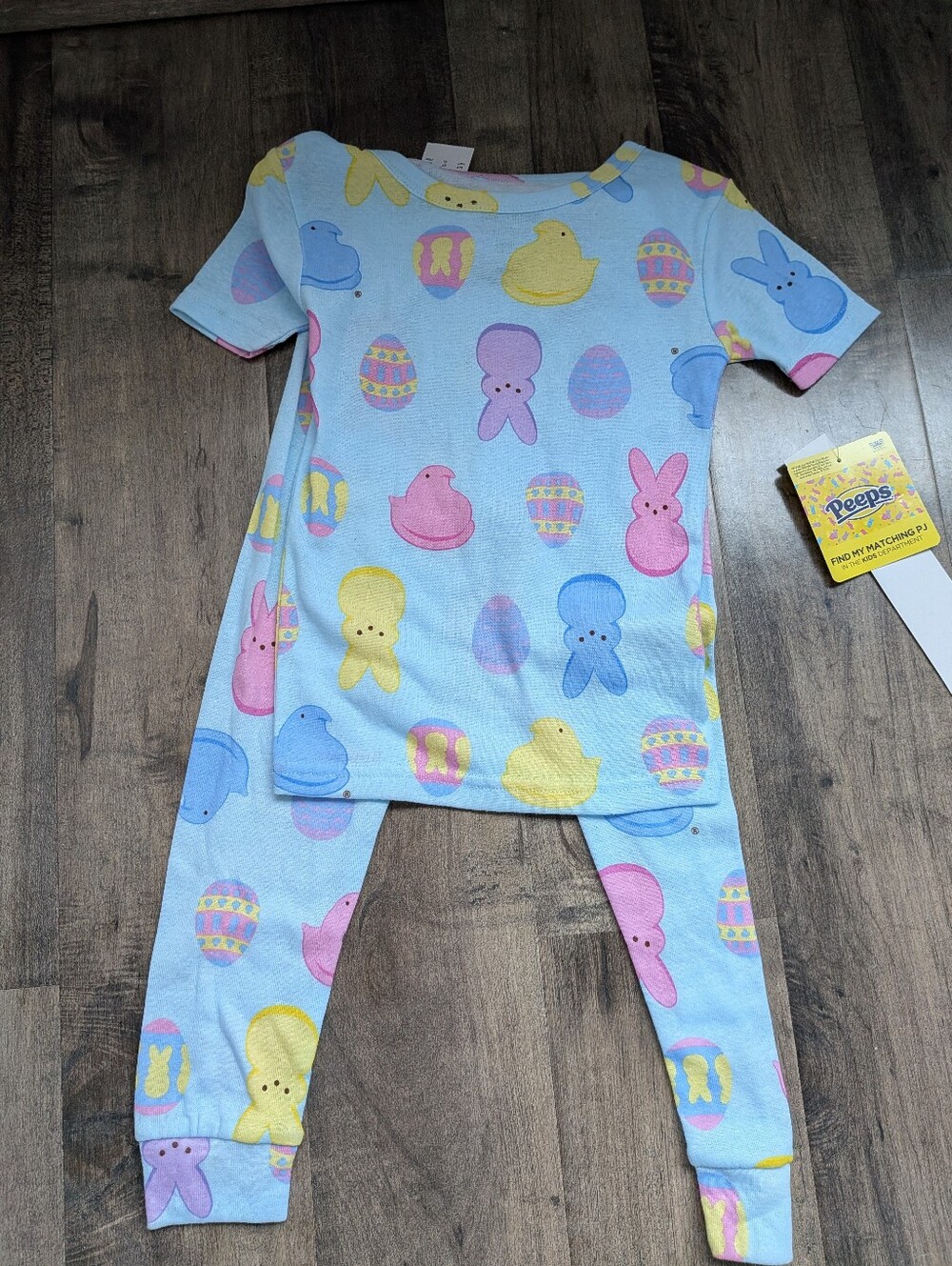 Peeps Easter Snug Fit 2-Piece Pajama Set Blue 5T New With Tags